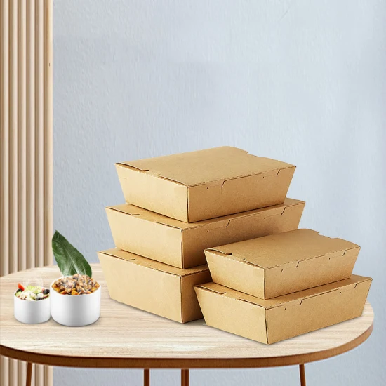 Einweg-Back-Dessert-Verpackungsbox aus Papier in Sondergröße, Kraftbox mit Fenster, Lebensmittelverpackung zum Mitnehmen